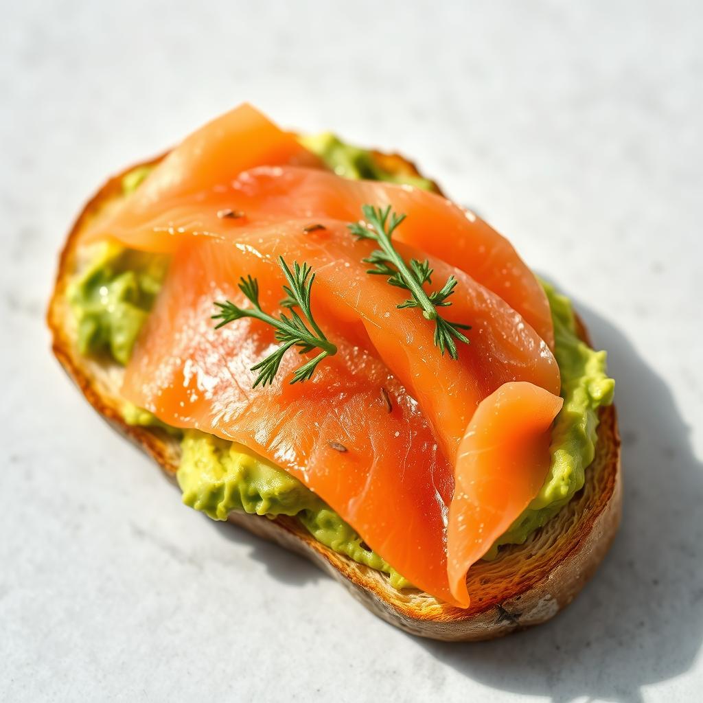 tartine avocat saumon fumé