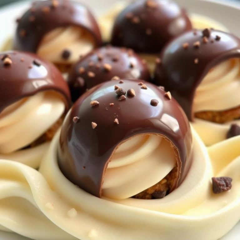 Délicieux Dômes Chocolat et Praliné avec Mousse de Mascarpone