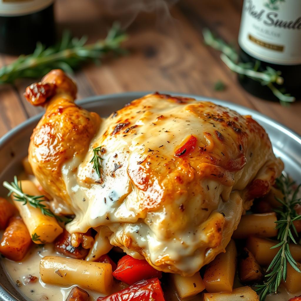 gratin de poulet rôti