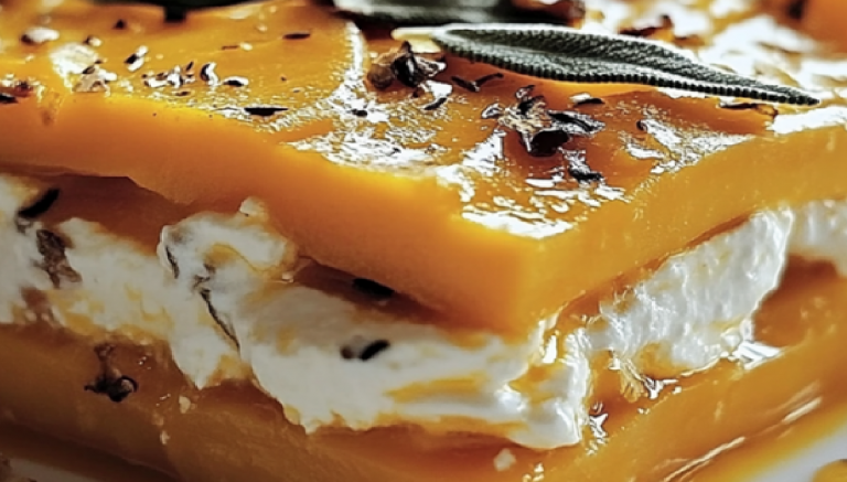 Lasagnes de Courge Butternut, Épinards et Ricotta aux Noix