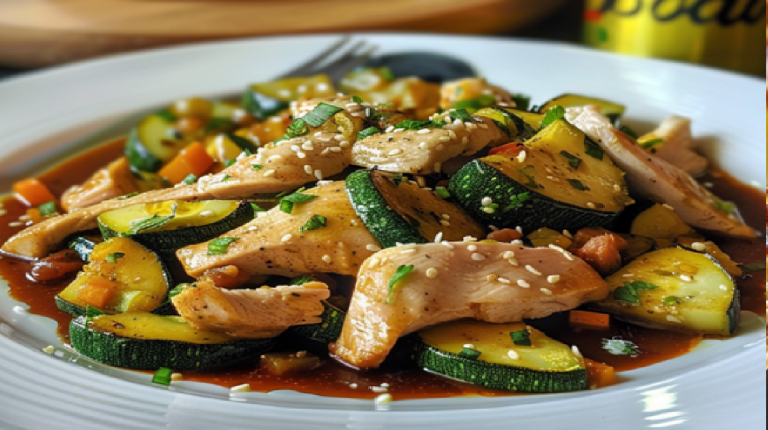 Sauté de Poulet Courgette à la Sauce Soja