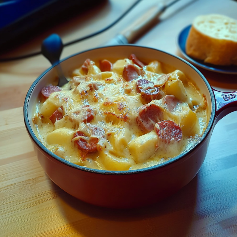 Fondue d’Endives Crémeuse aux Saucisses Fumées
