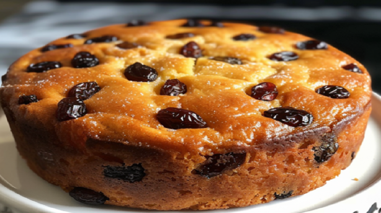Gâteau à la Semoule aux Raisins Secs