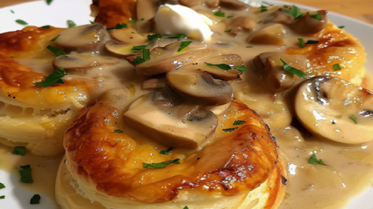 Vol-au-Vent au Poulet et Champignons