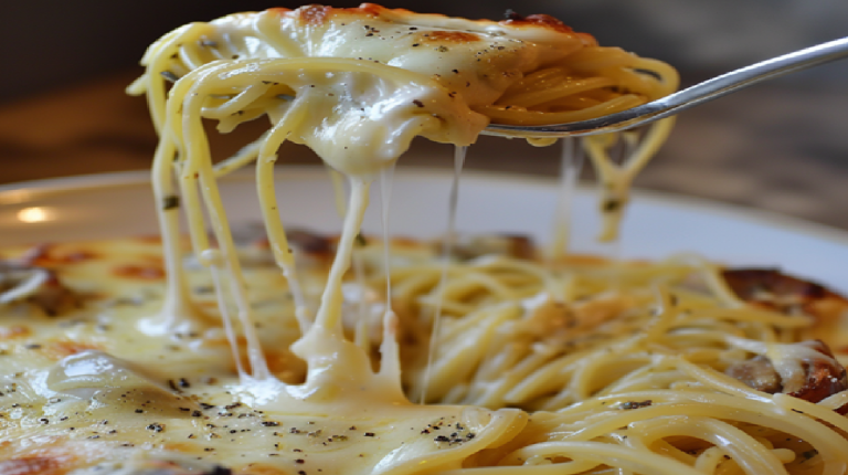 Spaghetti Crémeux aux Trois Fromages