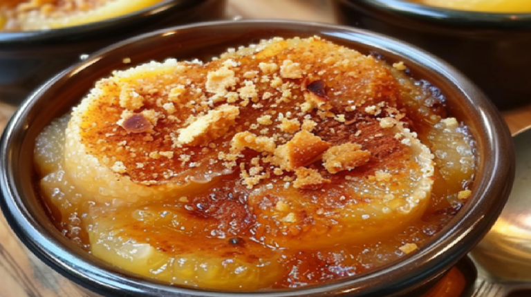 Gratins de Pêches à la Crème d’Amande Vanillée