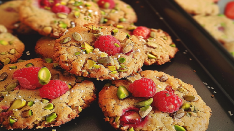 Biscuits aux Fraises et Pistaches