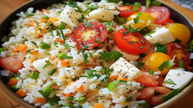 Salade de Riz au Thon et aux Œufs Durs