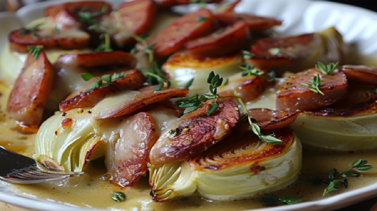 Endives Fondantes aux Saucisses Fumées