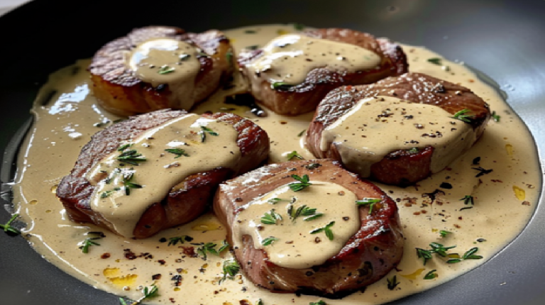 Filet de Bœuf à la Crème aux Échalotes – Recette Gourmande et Raffinée
