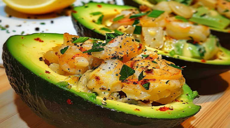 Avocat Farci aux Crevettes et à la Pomme