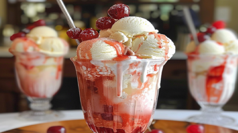 Shirley Temple Ice Cream Float
