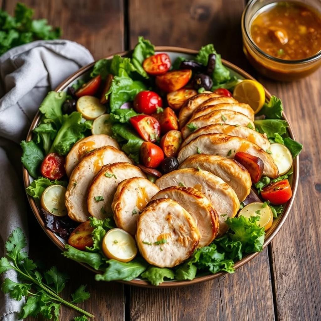 salades gourmandes poulet rôti