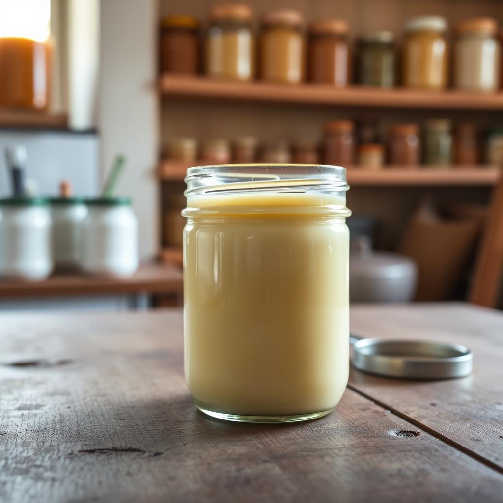 stockage de crème aux œufs