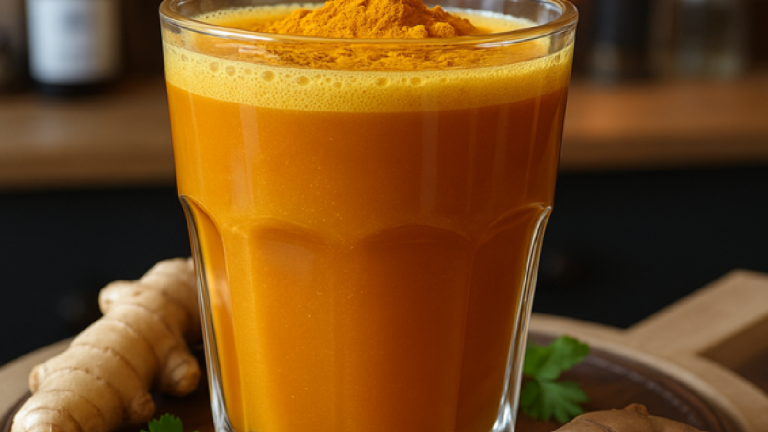 Jus de carotte à l’orange, au curcuma et au gingembre