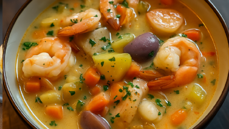 Recette de Chaudrée Crémeuse aux Fruits de Mer Facile