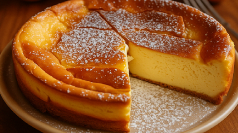 Gâteau Crémeux avec 3 Yaourts et 2 Œufs – Recette Ultra Facile et Moelleuse