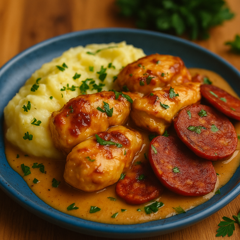 Poulet au chorizo ultra fondant : la recette crémeuse prête en moins de ...