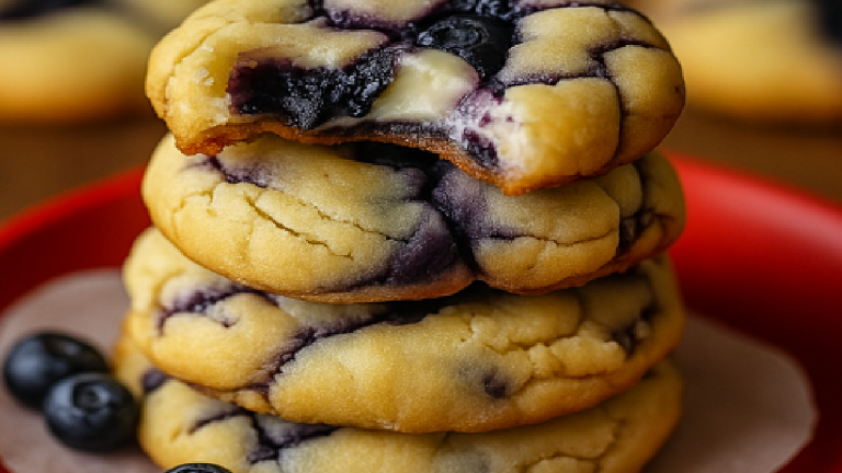 Recette Facile de Biscuits au Fromage Blanc et Tourbillon de Myrtilles : Légers et Moelleux à Souhai