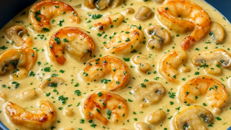 Crevettes à l’ail et lait de coco – Recette Facile