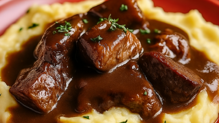 Bœuf Braisé en Sauce avec Purée Maison : Le Plat Réconfortant par Excellence