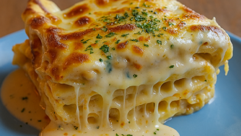 Lasagnes au Poulet, Sauce Blanche Crémeuse – Recette