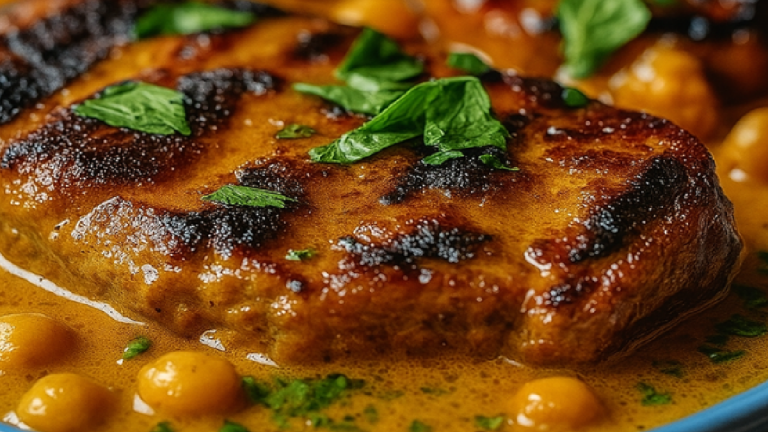 Steaks de Pois Chiches Curry, Coco & Noix de Cajou