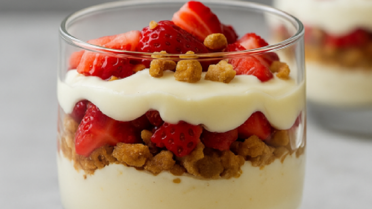 Coupe aux fraises mascarpone
