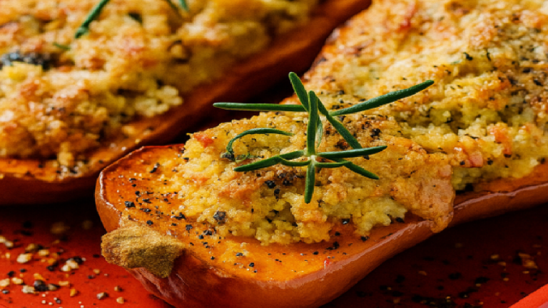 Courge farcie au fromage