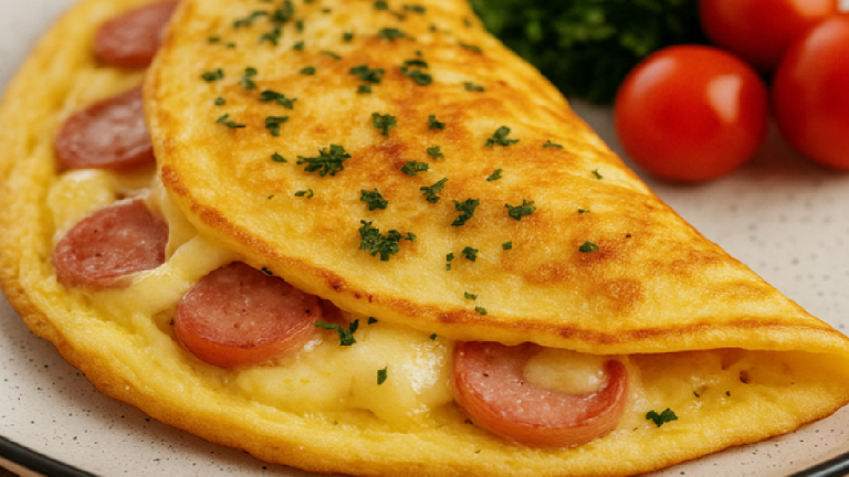 Omelette Gourmande au Jambon et Fromage