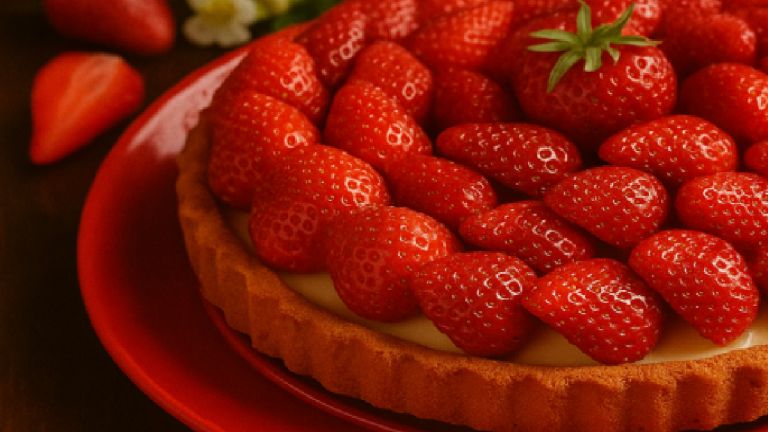 Tarte aux Fraises Facile : Un Dessert Frais, Léger et Plein de Goût