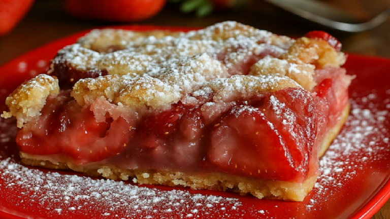 Recette de Carrés croustillants aux fraises facile