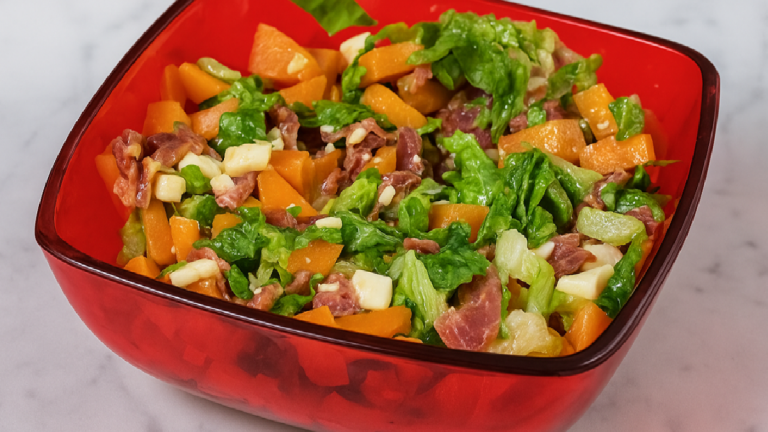 Salade melon, feta, jambon