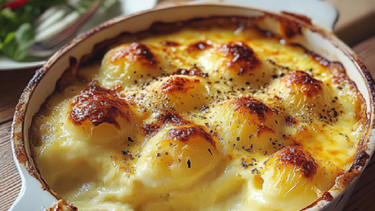 Gratin d’œufs durs à la béchamel