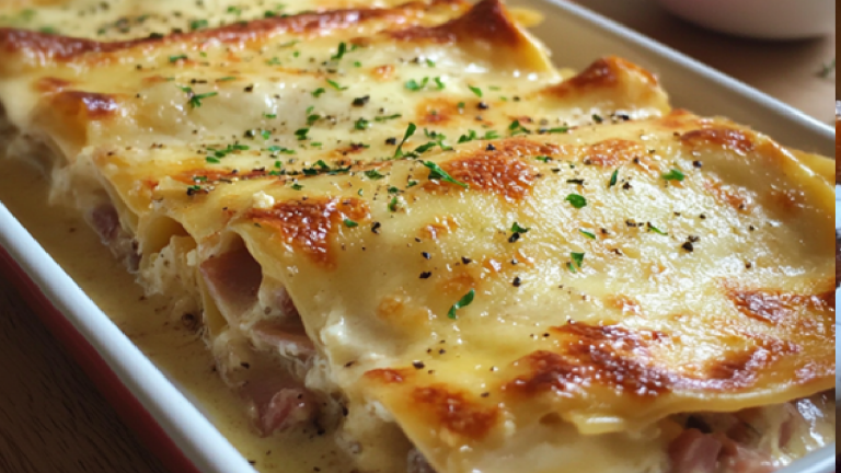 Découvrez nos Lasagnes roulées au jambon et champignons