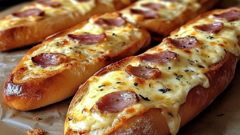 Baguettes Fourrées au Jambon et à la Mozzarella – Saveur & Qualité