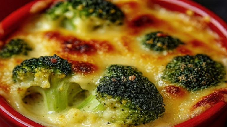 Gratin de brocolis au cœur fondant