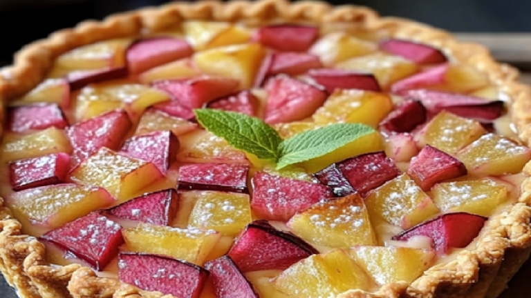Découvrez la Recette de Tarte à la Rhubarbe de Mamie
