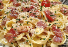 Pâtes au Boursin, lardons, tomates : recette rapide et gourmande