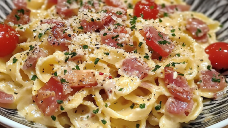 Pâtes au Boursin, lardons, tomates : recette rapide et gourmande