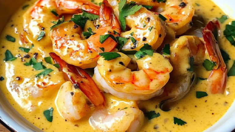 Crevettes à l’ail et lait de coco façon curry : Recette Simple